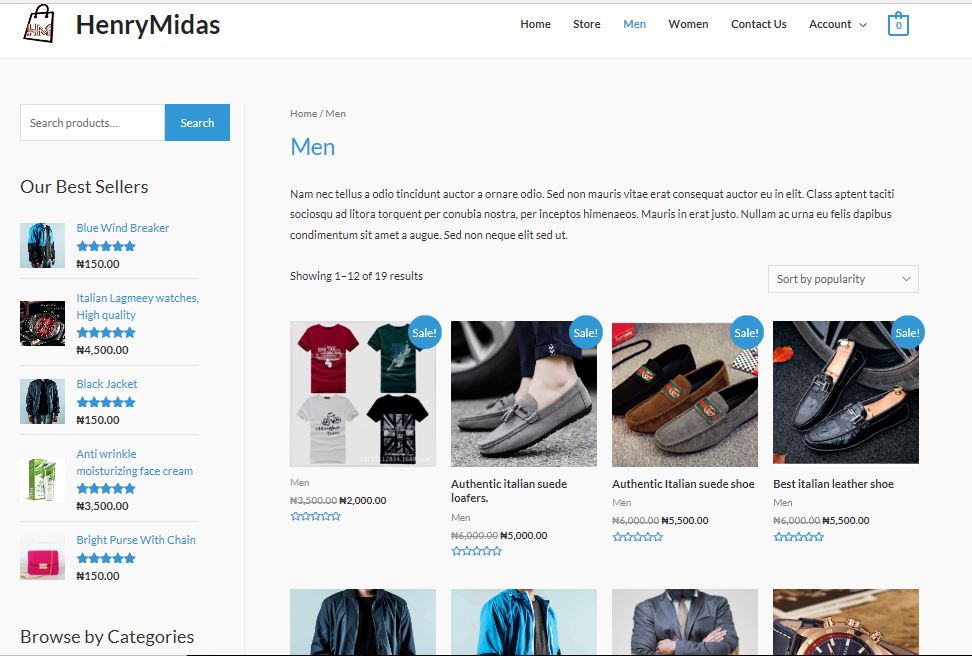 ecommerce store