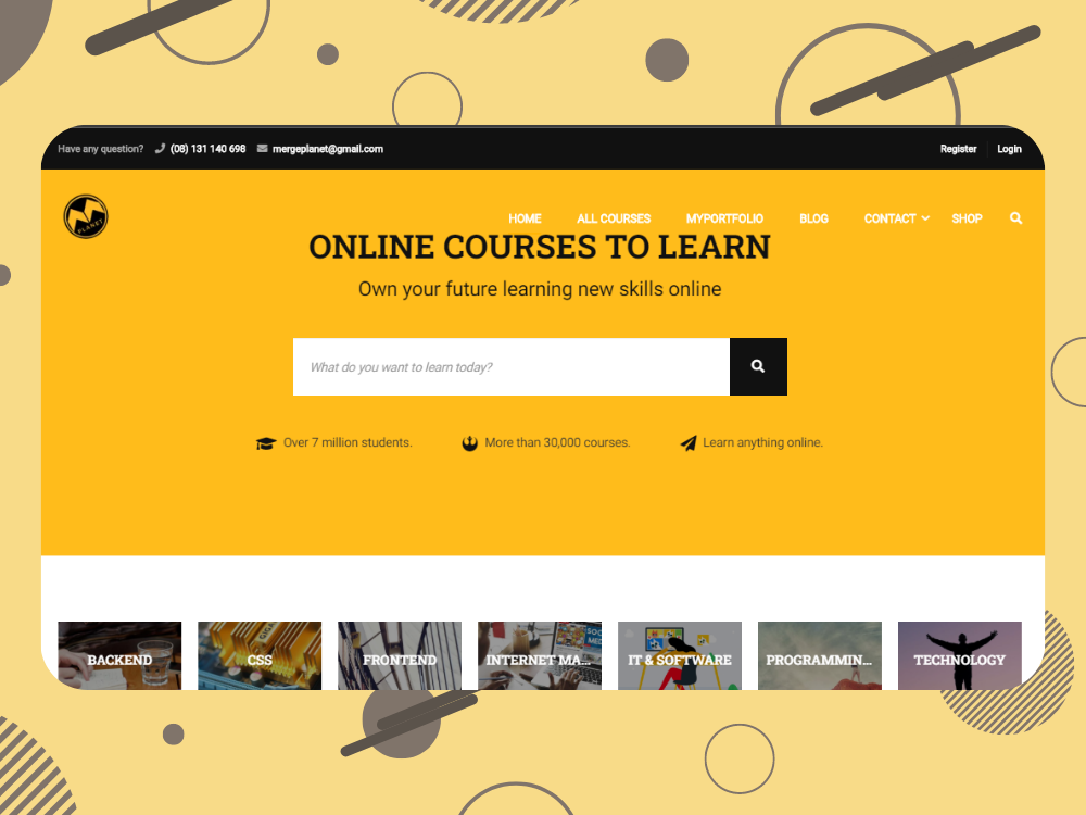 E-Learning website